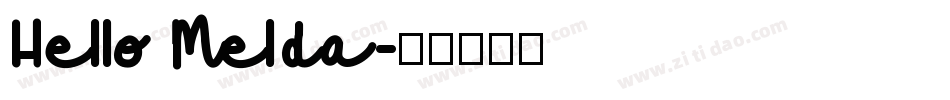 Hello Melda字体转换
